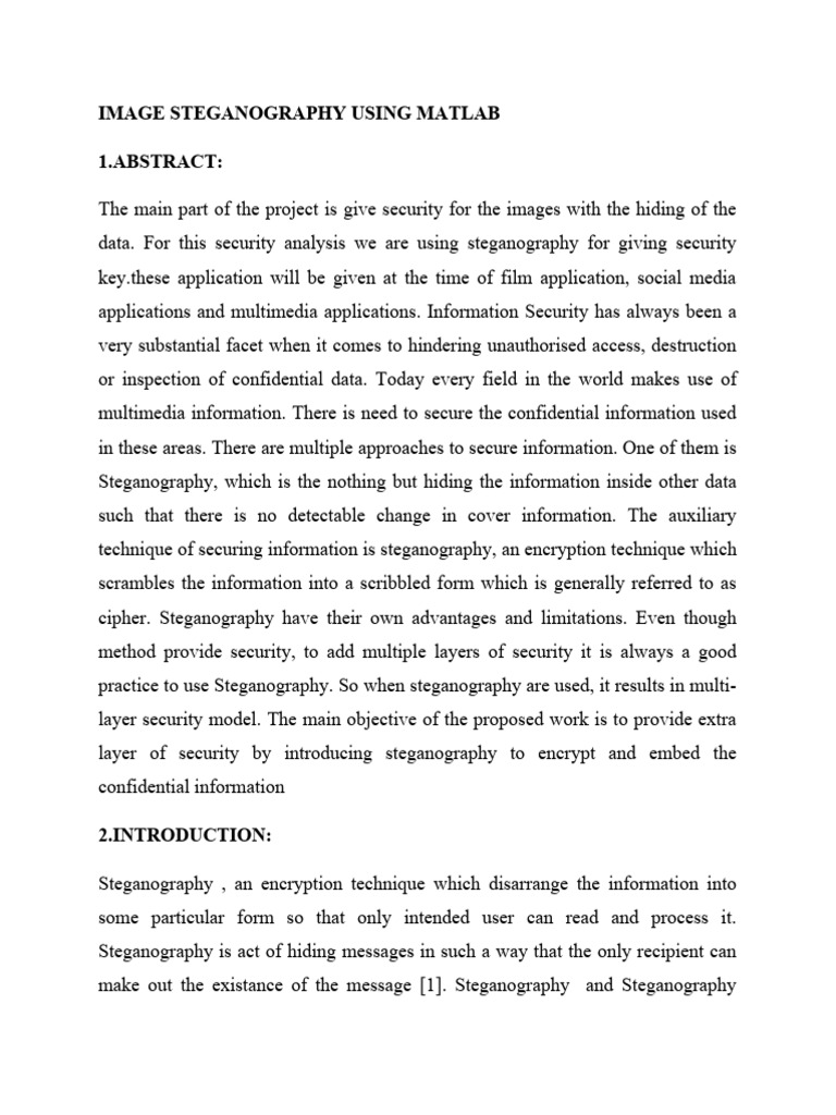 Image Steganography with MATLAB | PDF | Data Compression | Matlab