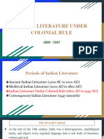 Indian Literature Under Colonial Rule