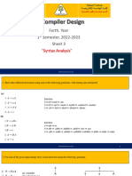 Compiler Design Sheet 3 2022-2023-1
