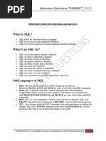 SQL Query Interview Questions and Answers