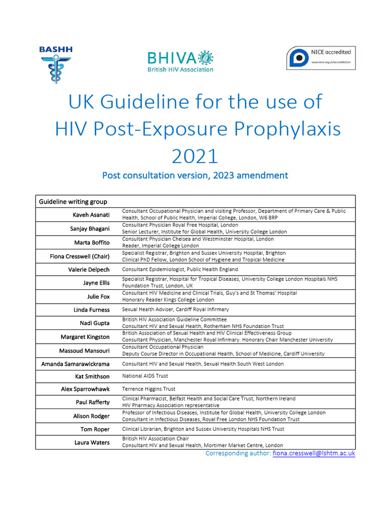 PEP Guidelines PDF | PDF | Hiv/Aids | Hepatitis B
