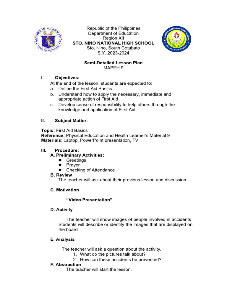 First Aid Pdf First Aid Teachers