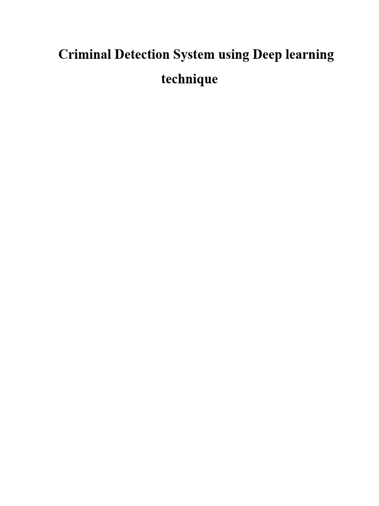 Deep Learning for Criminal Face Detection | PDF | Fingerprint | Image ...