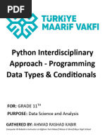 Python Interdisciplinary Approach - Grade 11th Chapter