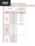 52 Week Preventive Maintenance Schedule Template