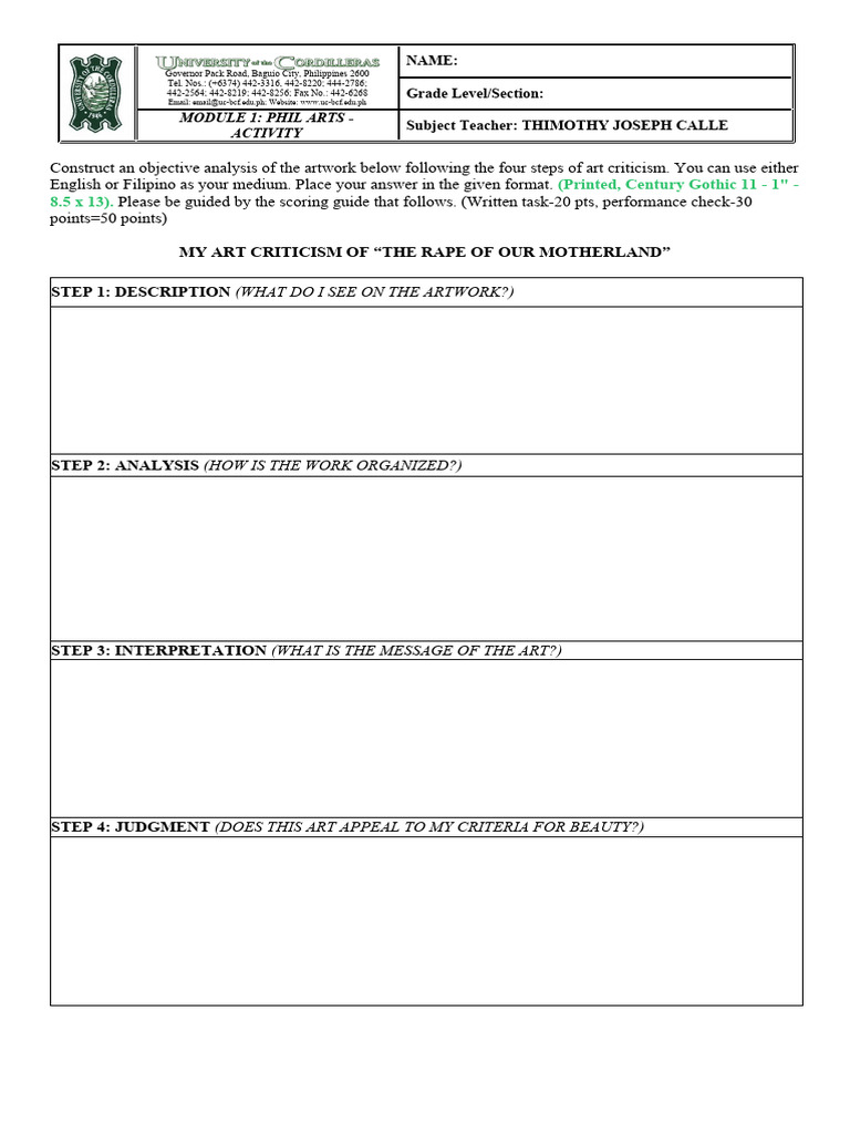 Module+1+ +Activity+Sheet | PDF | Language Arts & Discipline