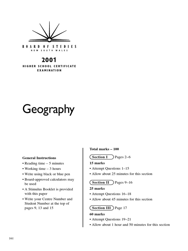 Geography Paper 2001 Download Free Pdf Wound Earth Sciences