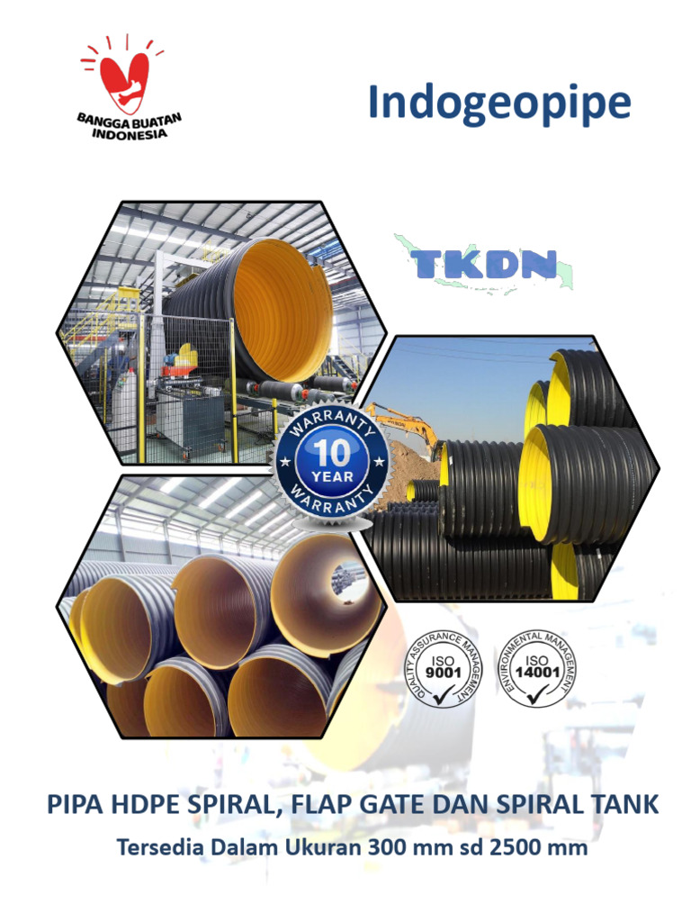 Katalog Pipa HDPE Spiral Indogeopipe | PDF