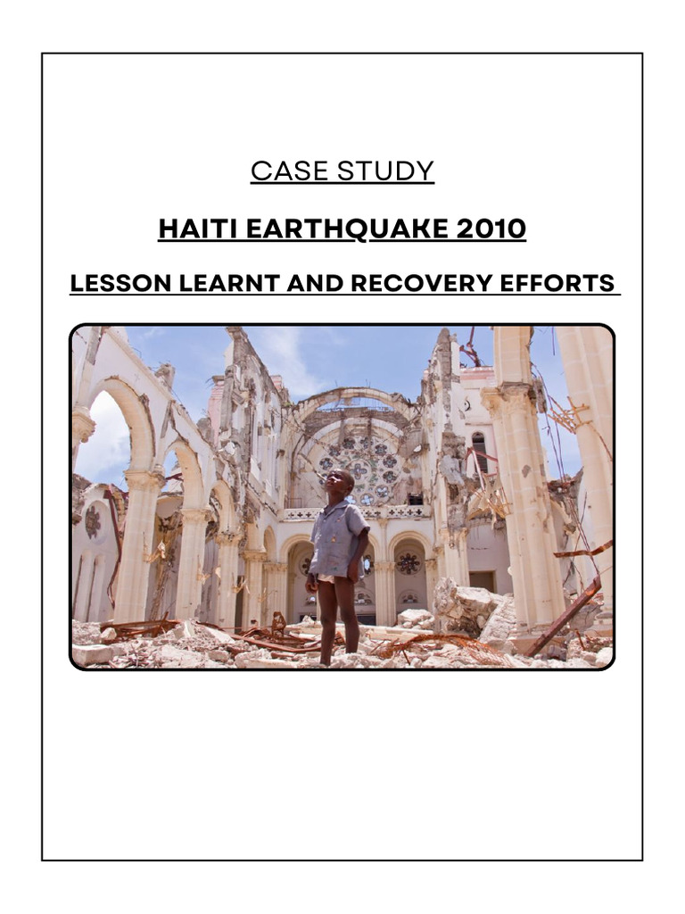 Case study on haiti's earthquake PDF Humanitarian Aid Natural