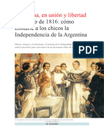 9 de Julio de 1816: Cómo Contarle A Los Chicos La Independencia de La Argentina