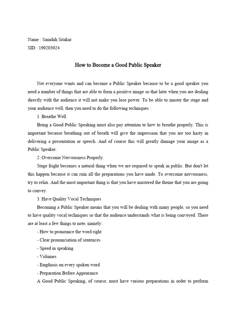 Tips for Effective Public Speaking | PDF | Public Speaking | Linguistics
