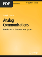 (Synthesis Lectures on Communications) Jerry D. Gibson - Analog Communications_ Introduction to Communication Systems-Springer (2023)