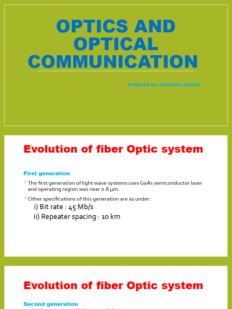 Designing a 1 Gbit/sec Fiber Optic System | PDF | Optical Fiber ...