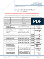 FM-SVC-17-D Hospital Pharmacy Isolator Certification Report - Esco