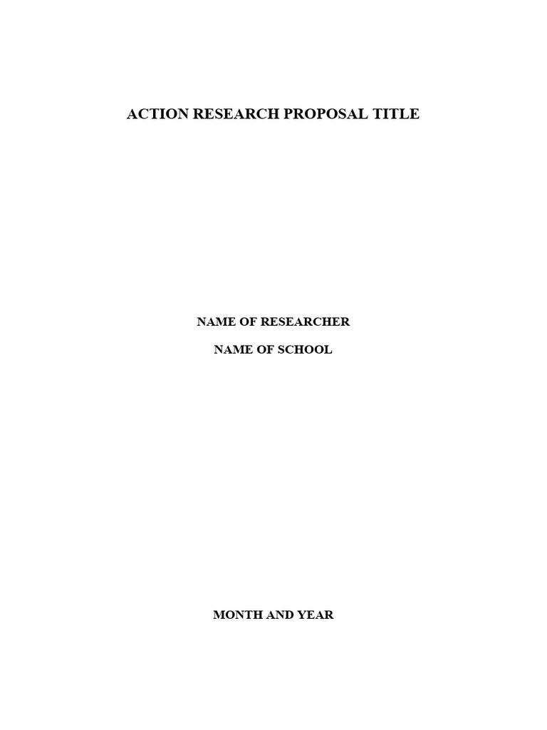 Action Research Proposal Guidelines | PDF | Data | Science