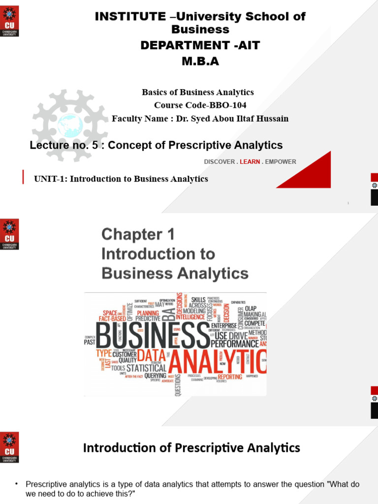 Pros and Cons of Prescriptive Analytics | PDF | Analytics | Predictive ...