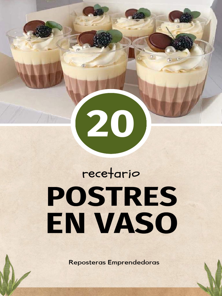 Recetas de Postres en Vaso para Vender | PDF | Postres | Tarta de queso
