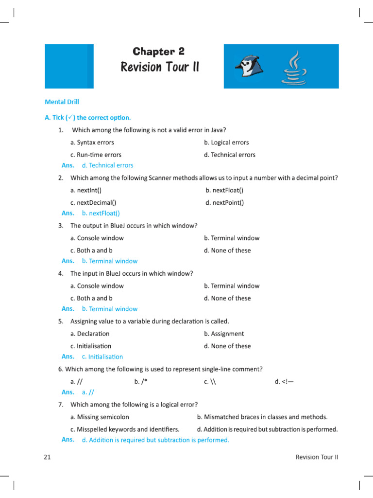 Class IX - Revision - 2 | PDF | Control Flow | Computer Engineering