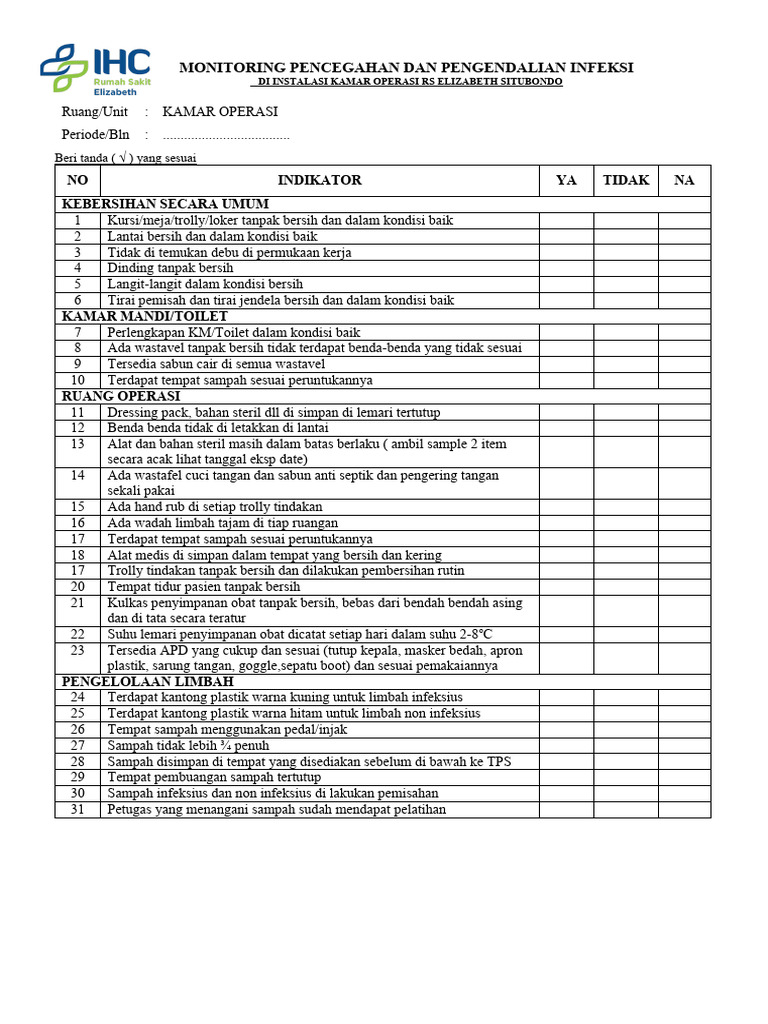 Format Monitoring Ppi Kamar Operasi 2022 Pdf