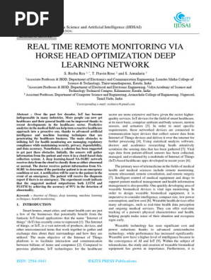 REAL TIME REMOTE MONITORING VIA HORSE HEAD OPTIMIZATION DEEP LEARNING NETWORK