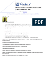 Roles and Responsibilities of Directors Under Companies Act 2013 Taxguru in