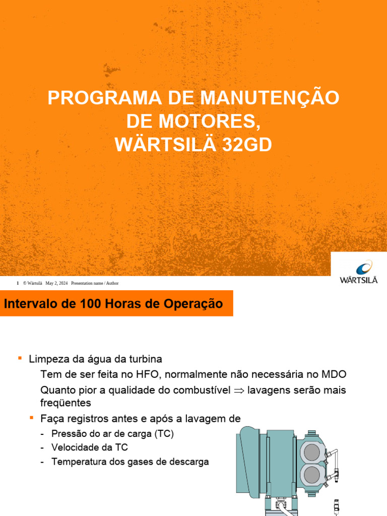 Manutenção de Motores Wärtsilä W32 | PDF | Motores | Motor a jato