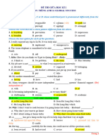 Đề Thi Học Kì 2 -Tiếng anh 11 có file nghe  - Global Successs- Đề 02