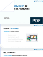 Introduction To Business Analytics