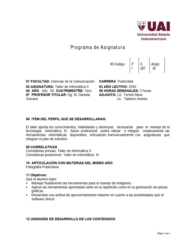I20718 - Taller de Informática III | PDF | Adobe Photoshop | Imagen