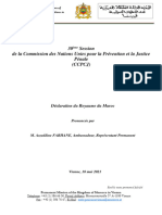 30 Ème Session de La Commission Des Nations Unies Pour La Prévention Et La Justice Pénale (CCPCJ) M.Frahat