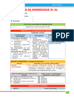 Sesiones de Aprendizaje - Unidad Didáctica III