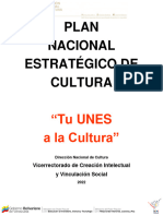 Plan Nacional de Cultura Estratégica. UNES 2022.