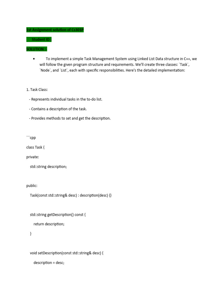 CS301P Assignment 1 Solution | PDF | Software Development | Programming ...