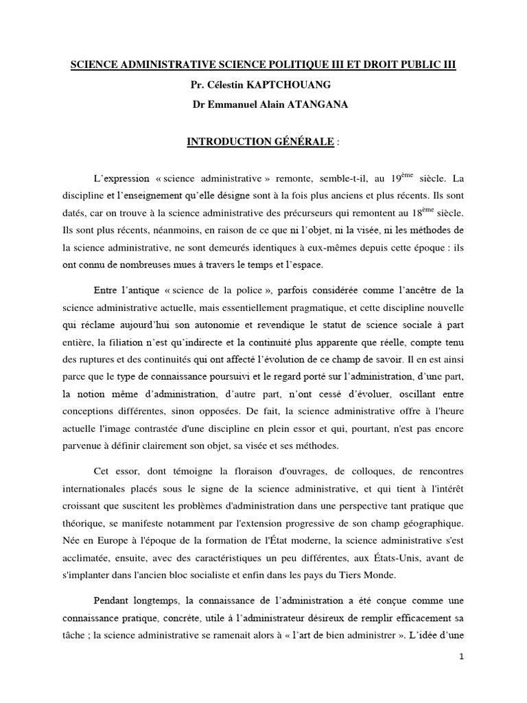 Évolution de la science administrative | PDF | Science | Sociologie