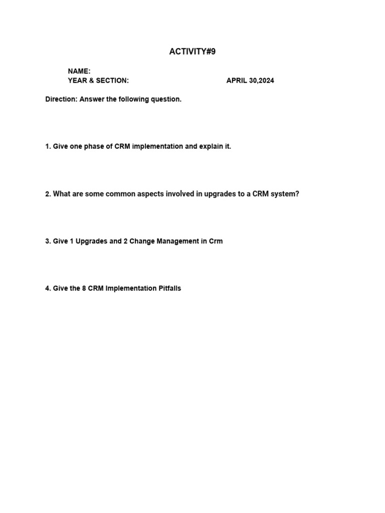 Activity 9 | PDF | Computers