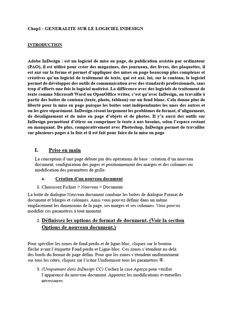 Introduction à Adobe InDesign | PDF | Mise en page | Adobe InDesign