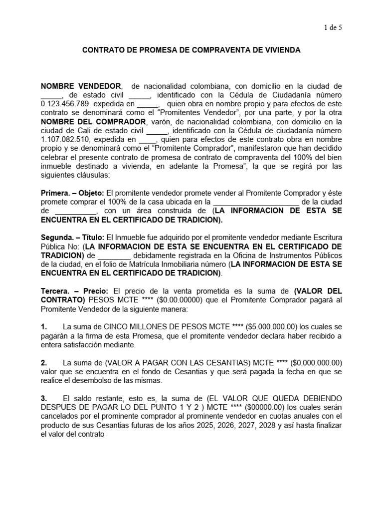 Modelo Promesa Compraventa | PDF | Ley común