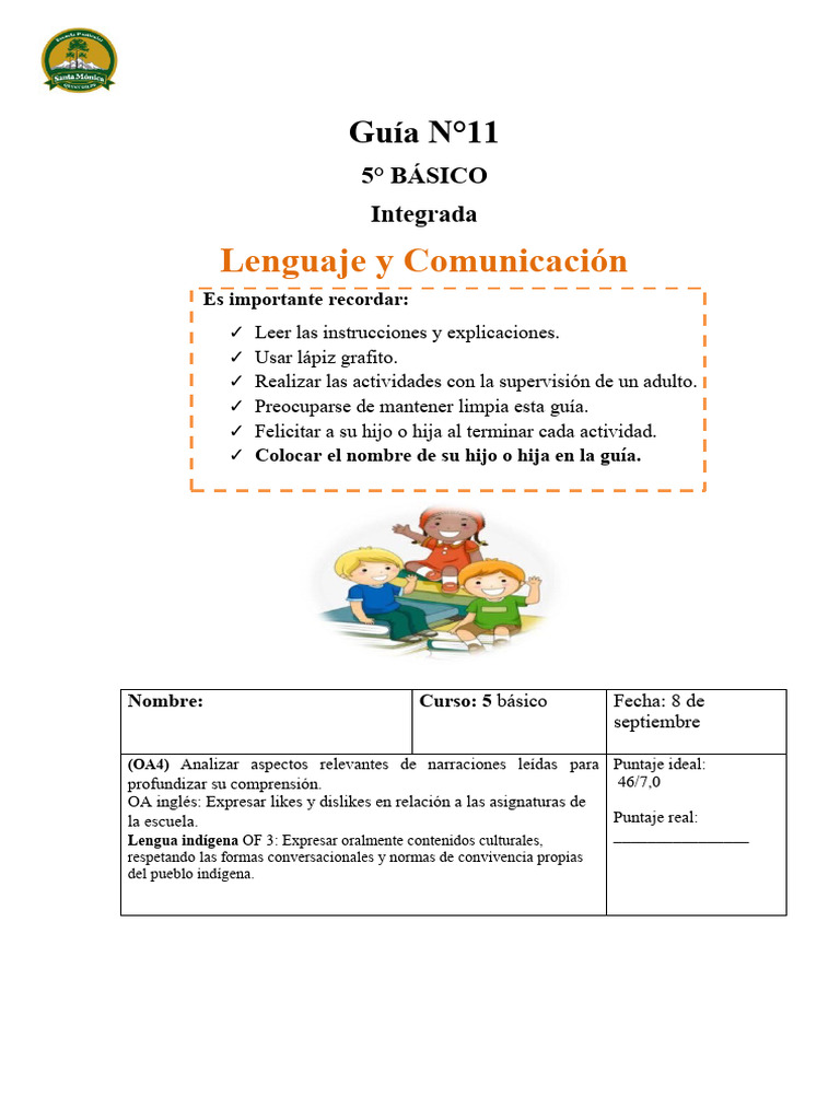 Guía de Opiniones para 5° Básico | PDF | Artes del Lenguaje y ...