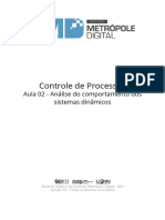 02 Analise Do Comportamento Dos Sistemas Dinamicos CONTROLE DE PROCESSOS IMD