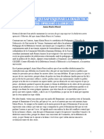 Artícle - La Saviesa de Qui Sap Esquivar La Dialèctica Entre Opressió I Llibertat