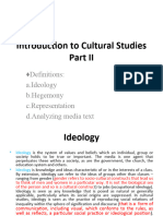 Introduction To Cultural Studies Part II