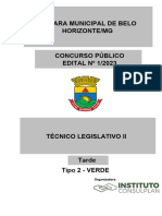Técnico Legislativo II – Tipo 2 – Verde
