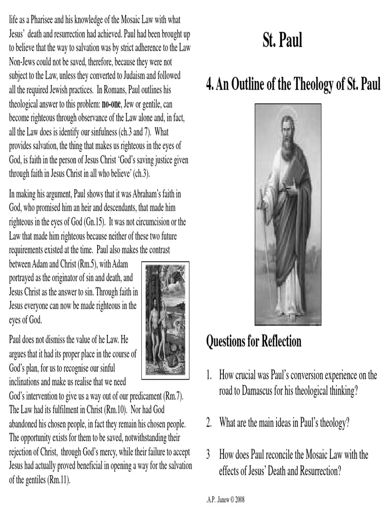 Paul's Theology: Law, Faith, and Christ | PDF | Paul The Apostle ...