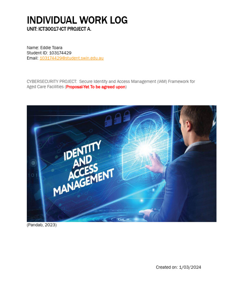 Ict30017-Ict Project a-103174429 Week 1 Work Log | PDF | Leadership ...