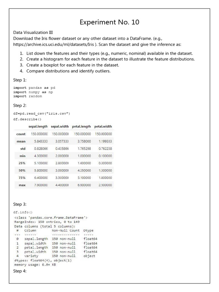 Iris Dataset Analysis and Visualization | PDF