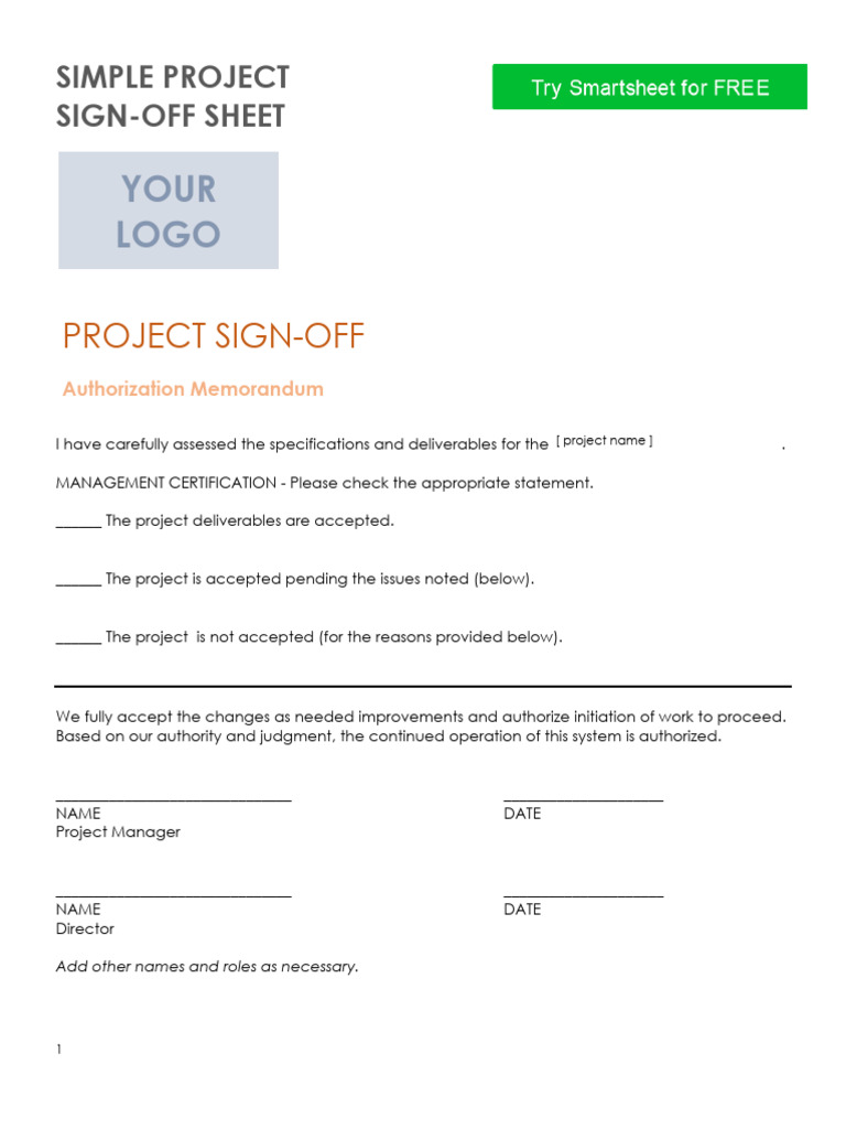 Ic simple project sign off sheet 11813 pdf pdf