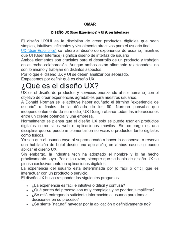 Diseño UX/UI: Claves y Usabilidad | PDF | Interfaz de usuario | Diseño