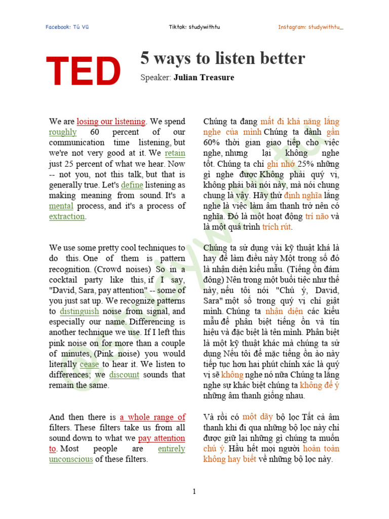 5 Ways To Listen Better | PDF