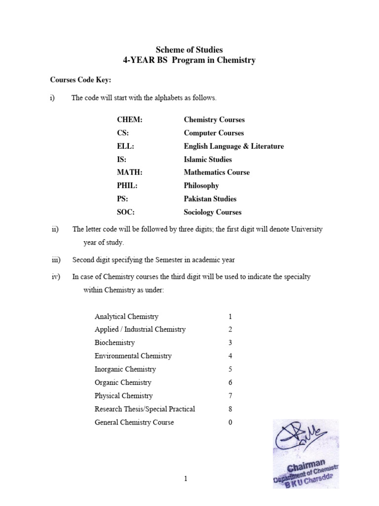 BS Chemistry | PDF | Chemical Equilibrium | Chemical Bond