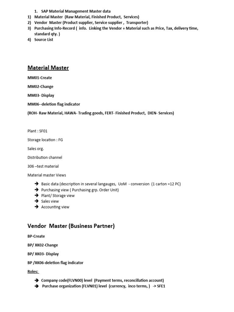 SAP MM Module Overview and Training Guide | PDF | Business | Supply ...